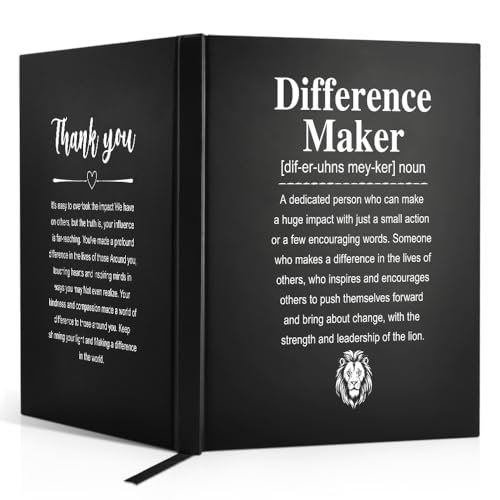 Difference Maker Definition Blank 80 Sheets 160 Pages Double-sided Hardcover Notebook. Appreciation Gifts for Boss Mentor Principal. Going Away Gifts for Leader. Thank You Gift for Managers