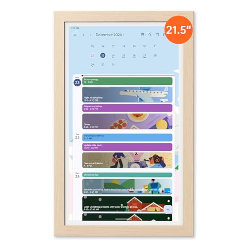 ApoloSign Digital Calendar: Electronic Calendar. Smart Touchscreen Interactive Display for Chore Chart. Family Schedules Planner. Supports All Apps via Google Play (Yellow. 21.5-inch)