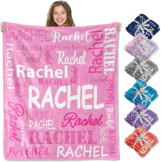 Ships Next Day. Personalized Blankets and Throws Custom Blanket with Name Customized Flannel Blanket for Kids Christmas Blanket Gifts for Teen Girls Boys