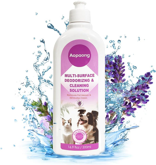 Multi-Surface Floor Cleaning Solution Lavender Scent. Household Floor Cleaner Care for All Robot Vacuums with Mopping and Cordless Wet/Dry Vacuums (16.9Fl Oz/500ML) 2bottle